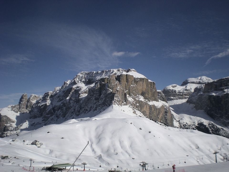 Esquí en Dolomitas en enero
