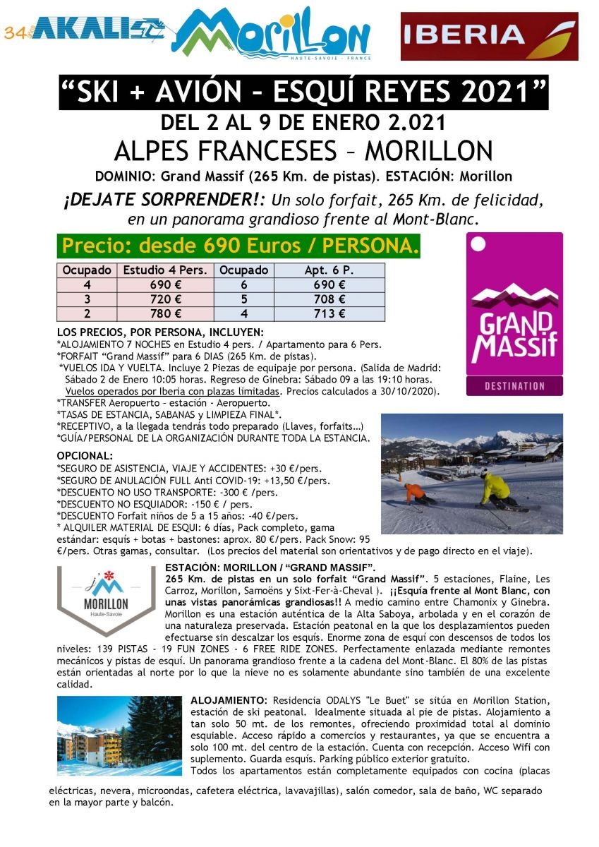 Morillon Ski Avion Reyes 2021