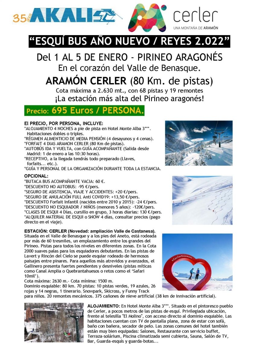 Ski Bus Reyes Cerler
